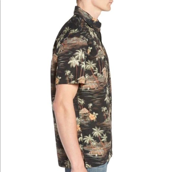 Wallace & Barnes Tropical Print Button Down Shirt - Picture 4 of 8